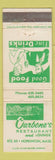 Matchbook Cover - Carbone's Restaurant Lounge Hopkinton MA WEAR