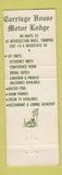 Matchbook Cover - Carriage House Motor Lodge Sturbridge MA