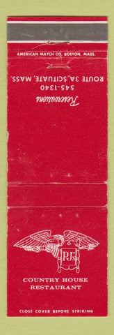 Matchbook Cover - Country House Restaurant Scituate MA