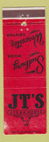 Matchbook Cover - JT's Steak House Sudbury Worcester MA DD Bean WEAR
