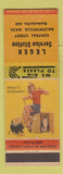 Matchbook Cover - Leger Service Station oil gas Baldwinville MA pinup
