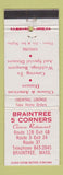 Matchbook Cover - Barintree 5 Corners Chinese Restaurant MA DD Bean WEAR