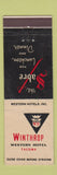 Matchbook Cover - Winthrop Western Hotel Tacoma WA Sabre Restaurant