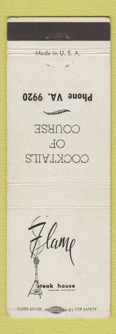 Matchbook Cover - Flame Steak House Seattle WA WEAR