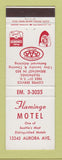Matchbook Cover - Flamingo Motel Seattle WA WORN BACK