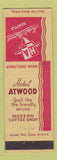 Matchbook Cover - Hotel Atwood Seattle WA #1