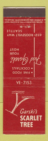Matchbook Cover - Garski's Scarlet Tree Seattle WA feature