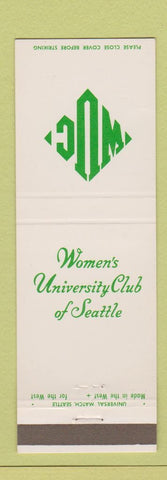 Matchbook Cover - Women's University Club of Seattle WA