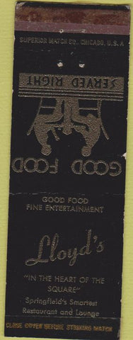 Matchbook Cover - Lloyd's Springfield VT WEAR