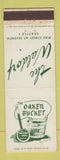 Matchbook Cover - The Oaken Bucket Waldorf Hotel Seattle WA