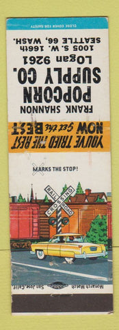 Matchbook Cover - Frank Shannon Popcorn Supply Seattle WA