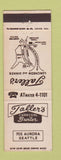 Matchbook Cover - Taller's Charcoal Broiler Seattle WA