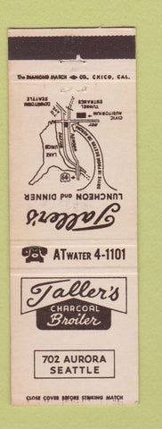 Matchbook Cover - Taller's Charcoal Broiler Seattle WA