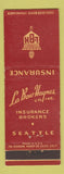 Matchbook Cover - La Bow Haynes Insurance Seattle WA WEAR