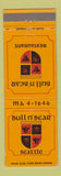 Matchbook Cover - Bull n Bear Restaurant Seattle WA