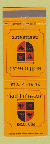 Matchbook Cover - Bull n Bear Restaurant Seattle WA