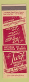 Matchbook Cover - Turf Smoke Pipe Shop tobacco Seattle WA