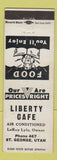 Matchbook Cover - Liberty Cafe St George UT