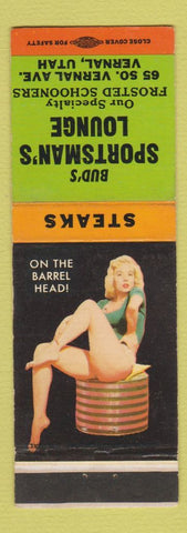 Matchbook Cover - Bud's Sportsman's Lounge Vernal UT pinup