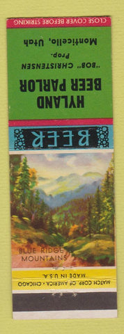 Matchbook Cover - Hyland Beer Parlor Monticello UT