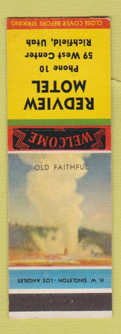 Matchbook Cover - Redview Motel Richfield UT