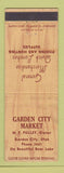 Matchbook Cover - Garden City Market Garden City UT