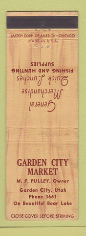 Matchbook Cover - Garden City Market Garden City UT