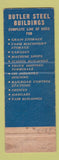 Matchbook Cover - Butler Steel Products Scholzen Hurricane UT