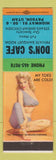 Matchbook Cover - Don's Cafe Payson UT pinup