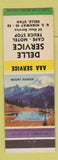 Matchbook Cover - Delle Service Cafe Motel oil gas Delle UT WEAR