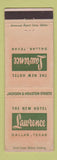 Matchbook Cover - New Hotel Lawrence Dallas TX