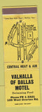Matchbook Cover - Valhalla of Dallas Motel TX
