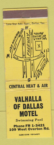 Matchbook Cover - Valhalla of Dallas Motel TX