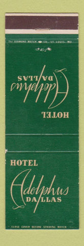 Matchbook Cover - Hotel Adolphus Dallas TX #1