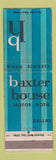 Matchbook Cover - Baxter House Motor Hotel Dallas TX WEAR