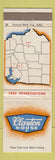 Matchbook Cover - Clayton House Arlington Denton Fort Worth TX CHAIN