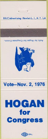 Matchbook Cover - Hogan for Congress 1976