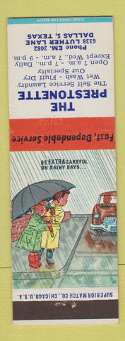 Matchbook Cover - The Prestonette Laundry Dallas TX