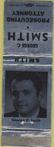 Matchbook Cover - George Smith Prosecuting Attorney Columbus OH