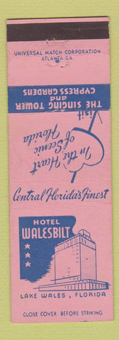 Matchbook Cover - Hotel Walesbilt Lake Wales FL