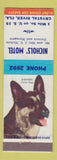 Matchbook Cover - Nichols' Motel Crystal River FL German Shepherd