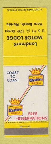 Matchbook Cover - Landmark Motor Lodge Vero Beach FL Best Western
