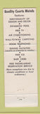 Matchbook Cover - Quality Court Motel Kissimmee FL Quality Courts