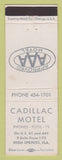 Matchbook Cover - Cadillac Motel High Springs FL