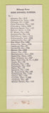 Matchbook Cover - Cadillac Motel High Springs FL