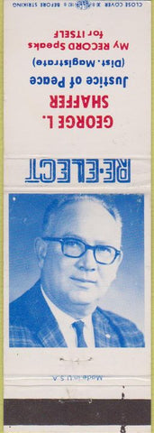Matchbook Cover - George Shaffer Dist Magistrate Columus? OH
