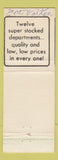 Matchbook Cover - Eckerd Drug Stores DD Bean