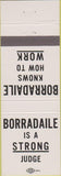 Matchbook Cover - Borradaile Election