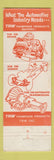 Matchbook Cover - Thompson Auto Parts Owens Valparasio IN WEAR