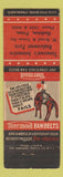 Matchbook Cover - Thermold an Belts Auto Parts Tunnessen's Hazleton PA